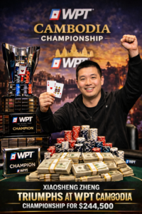 Xiaosheng Zheng Triumphs at WPT Cambodia Championship for $244,500